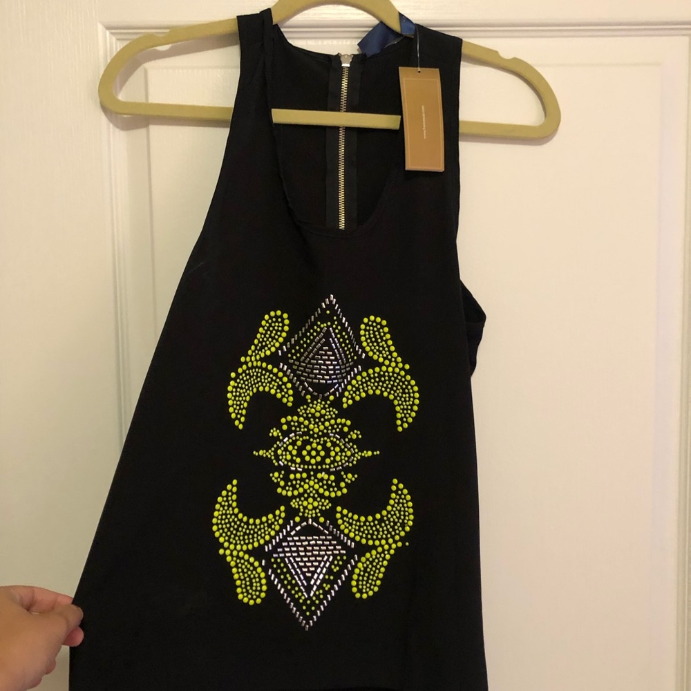 Black and lime tank, never been worn!